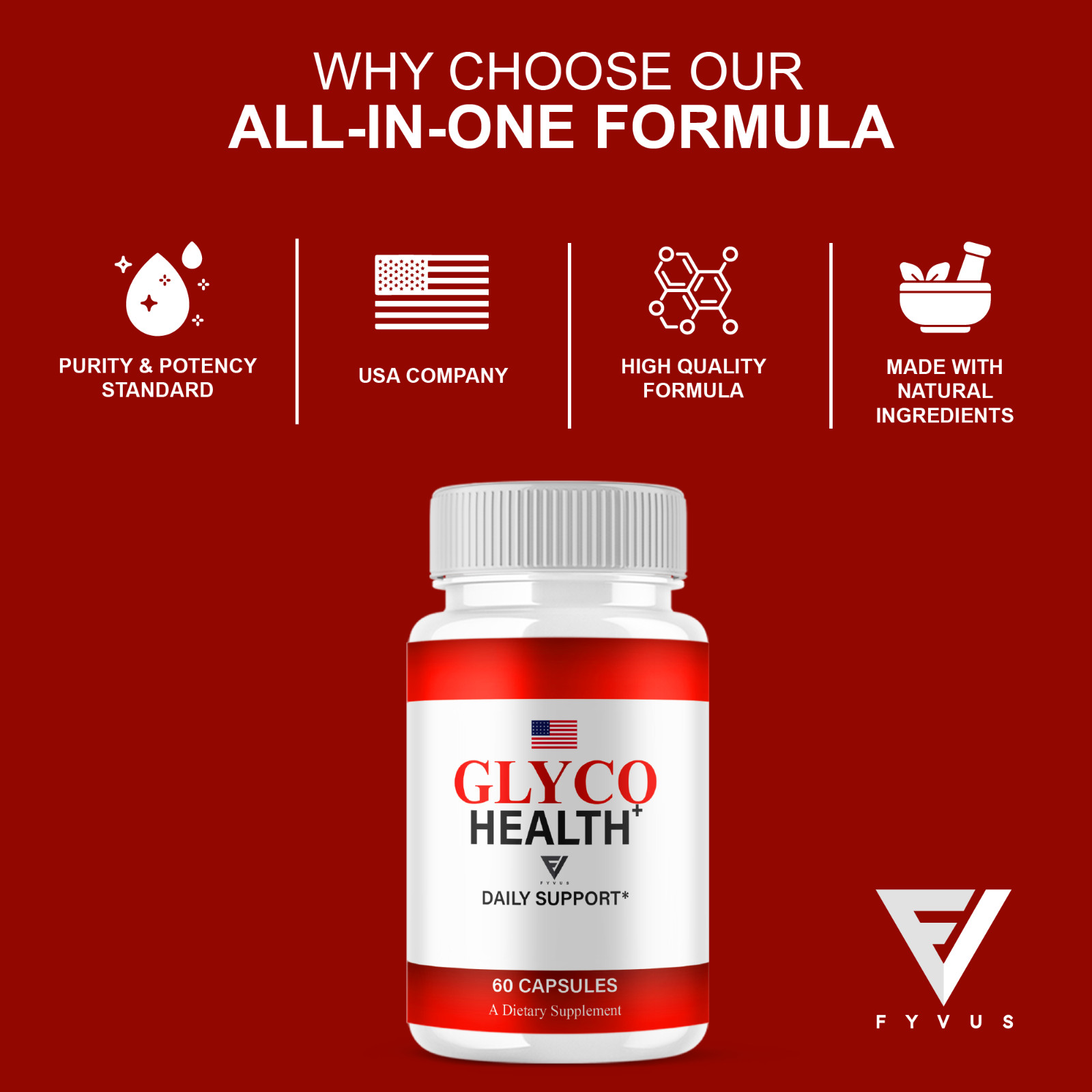 (5 Pack) Glyco Health Blood Health Support, GlycoHealth Pills (300 Capsules)