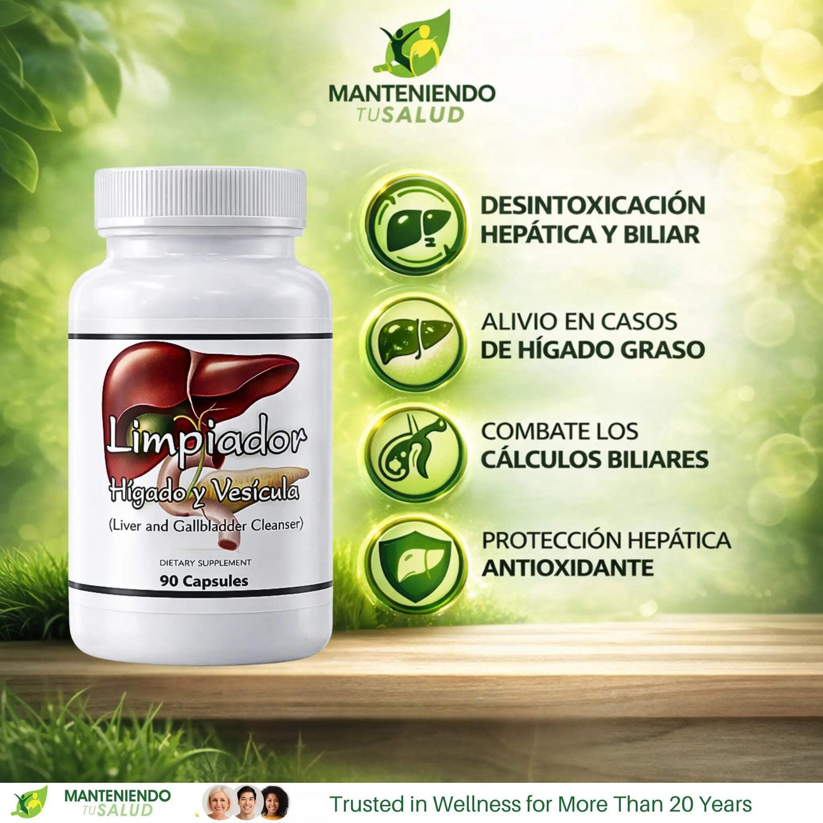 Manteniendo Tu Salud Limpiador Hígado & Vesícula, 90 Capsules