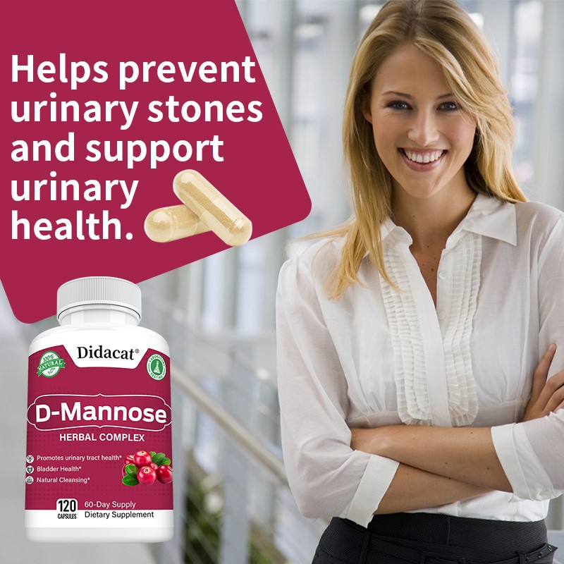 D Mannose Supplements Urinary Tract Cleanse Promotes Bladder Health 120 Capsules