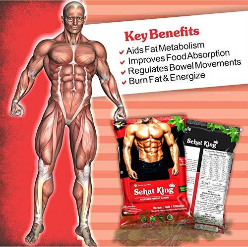 Kaahan Ayurveda Sehat King Ayurvedic Weight Gainer Capsules long Expiry