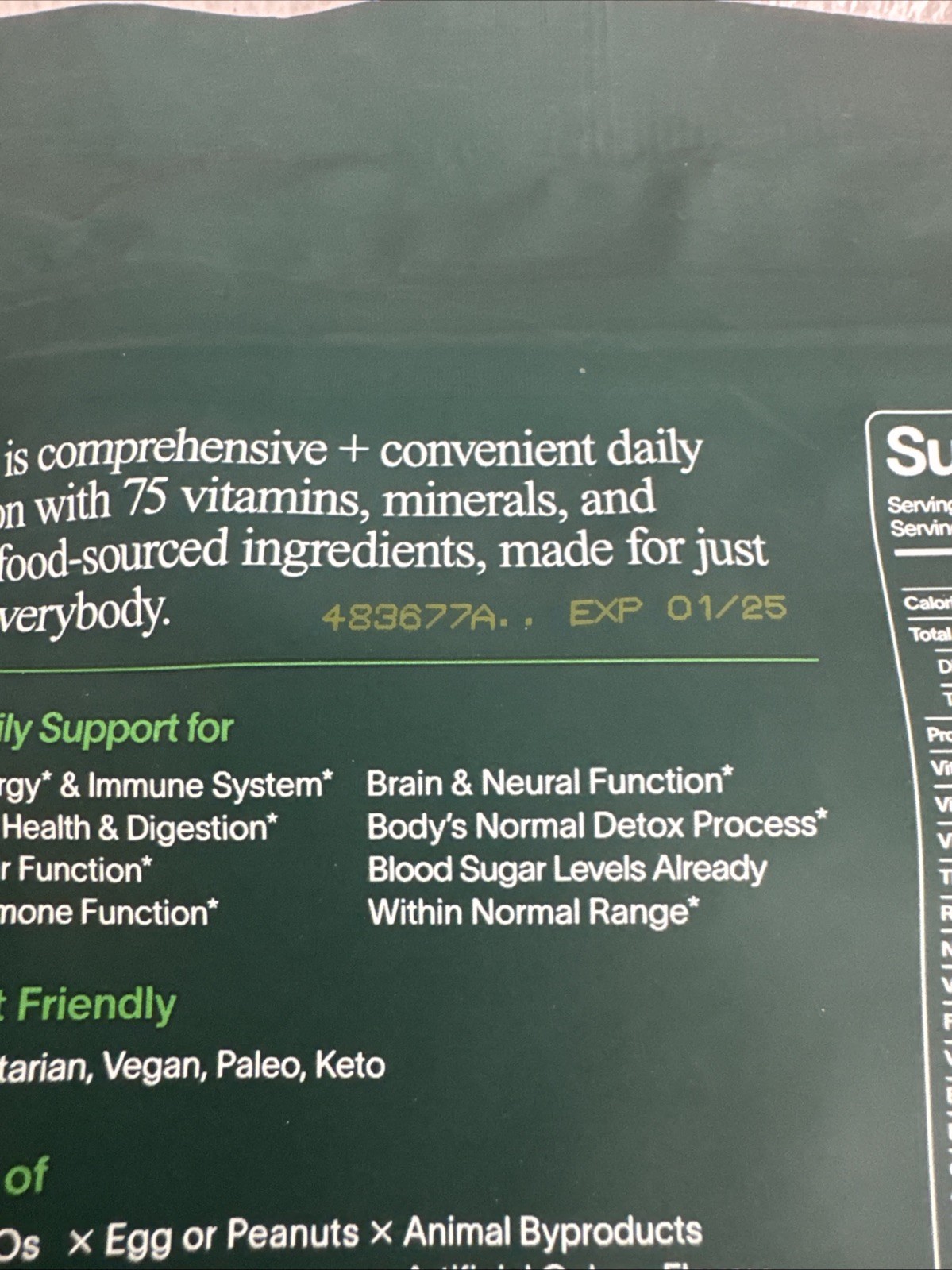 2 – AG1 Athletic Greens Powder Pouch 12.7oz/360g – 30 Day Supply 01/25
