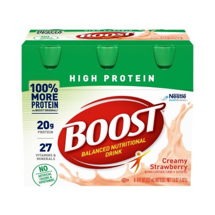 Boost High Protein Balanced Drink Creamy Strawberry 8oz Adult 240 Cal per 8oz 24