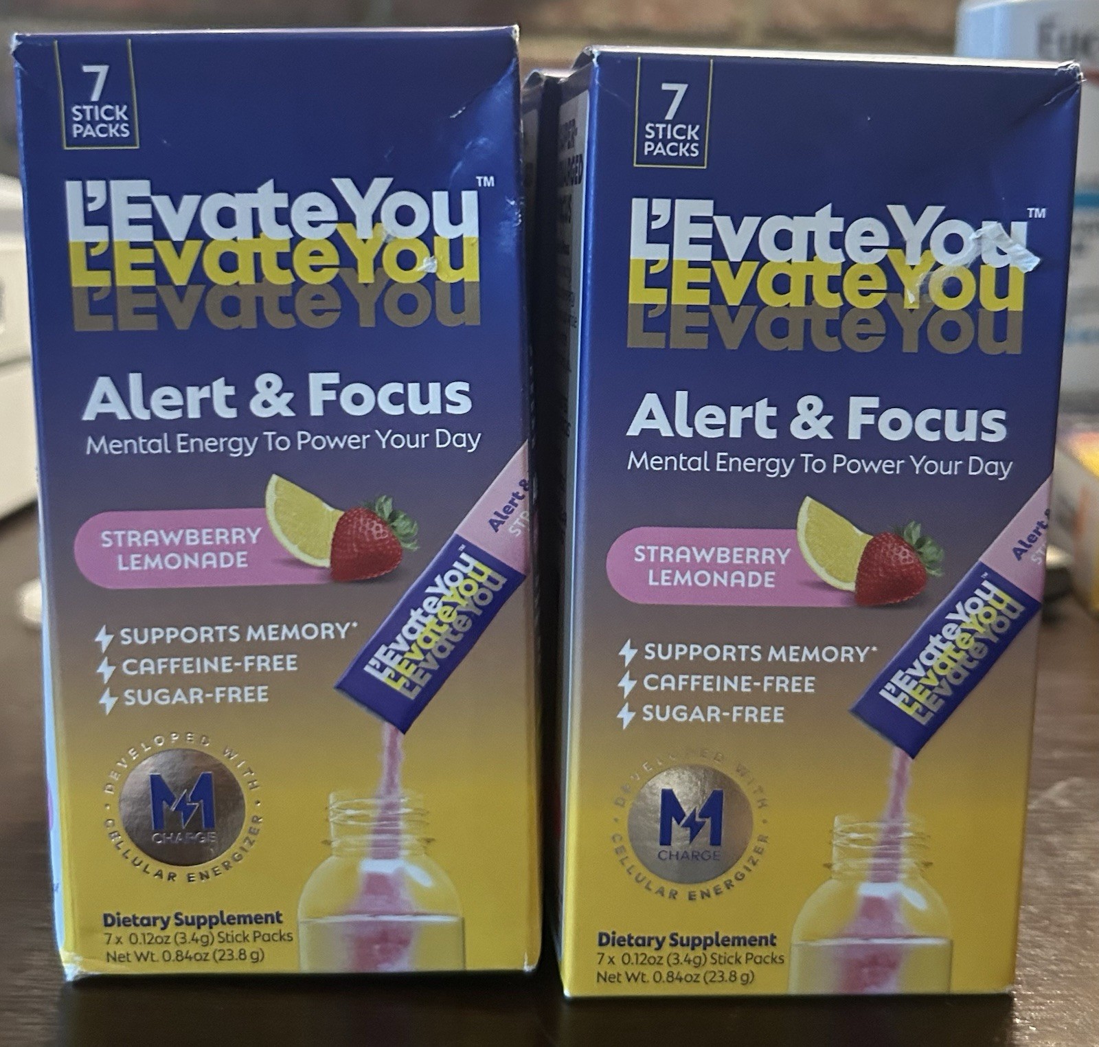 L’Evate You ~ Alert & Focus STRAWBERRY LEMONADE- 14 ct Memory Support EXP: 10/25