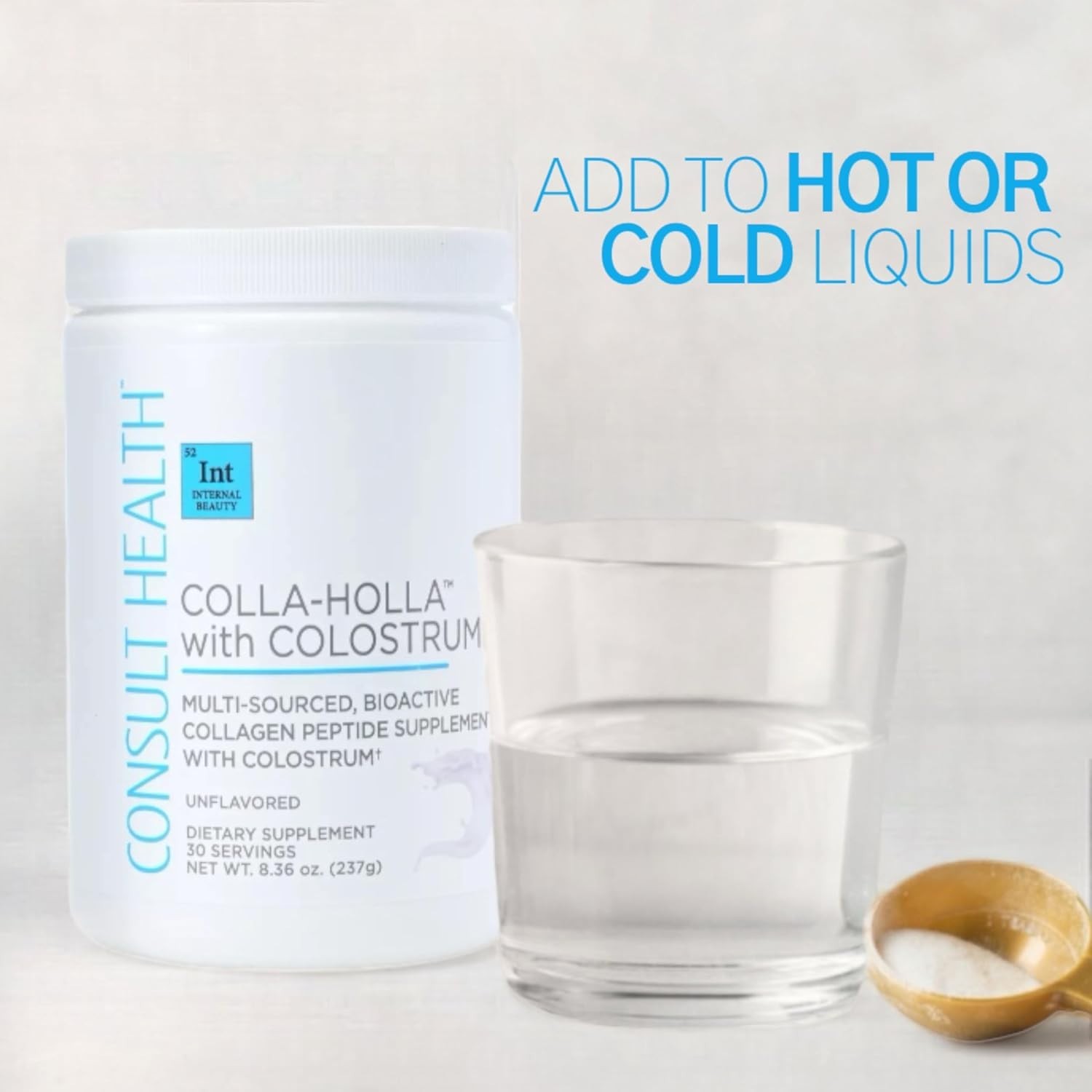 Consult Health Colla-Holla With Collostrum Unflavored 30 Servings – Exp 11/2026