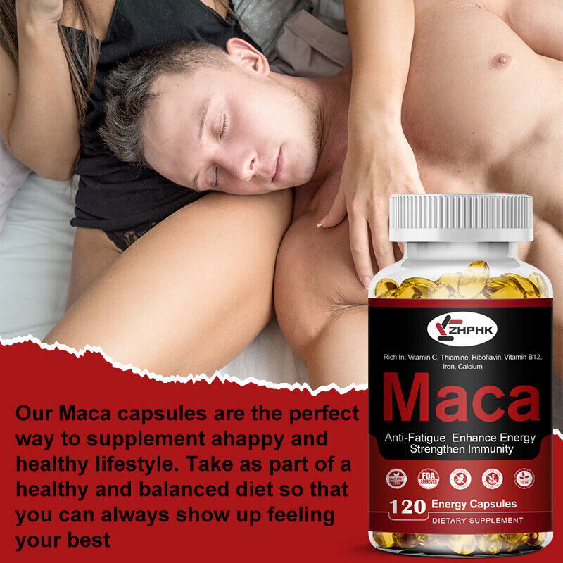 Organic Maca Root Capsules | 120 Pills | Peruvian Maca Extract for Men&Women