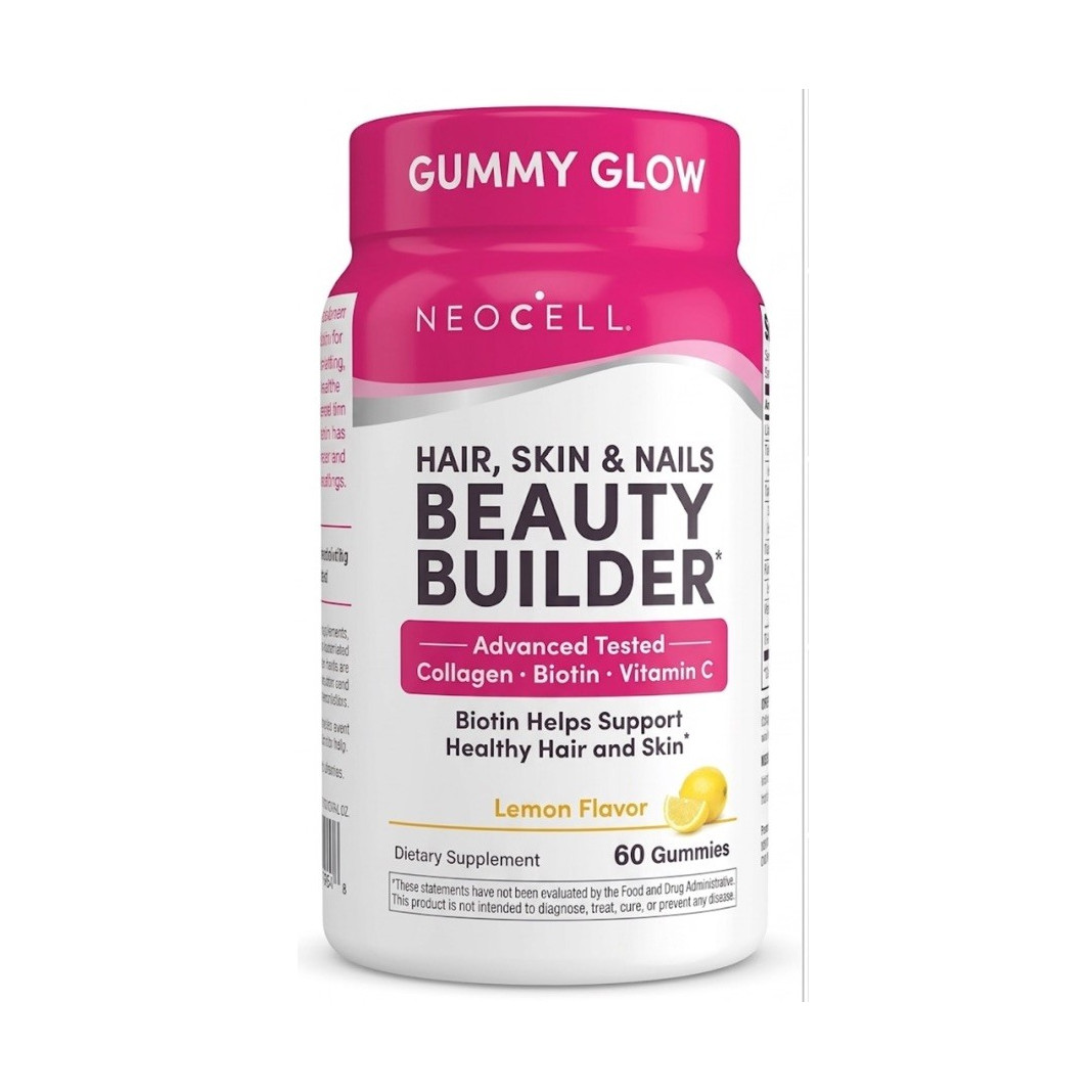 NeoCell | Gummy Glow Hair Skin & Nails Beauty Builder Lemon 60 Gummies Exp 06/27