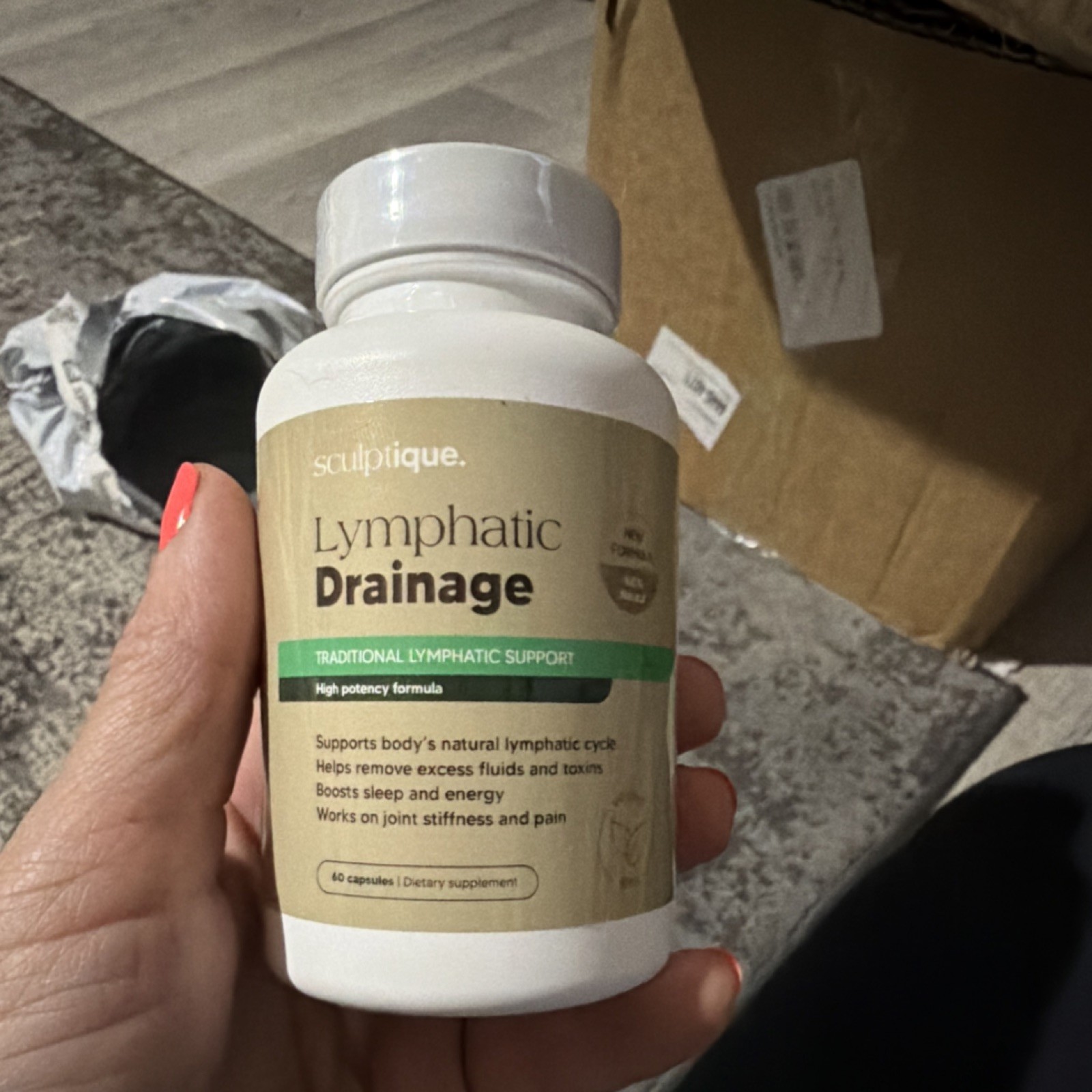 Sculptique Lymphatic Support Echinacea Dandelion 60 Capsules Exp 12/2027
