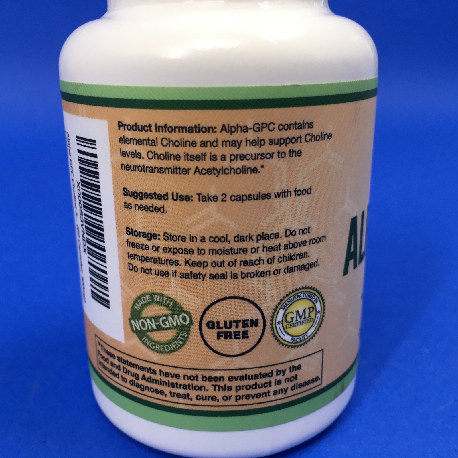 ALPHA-GPC 300mg Double Wood Supplements Supports Choline Levels 60 Capsules