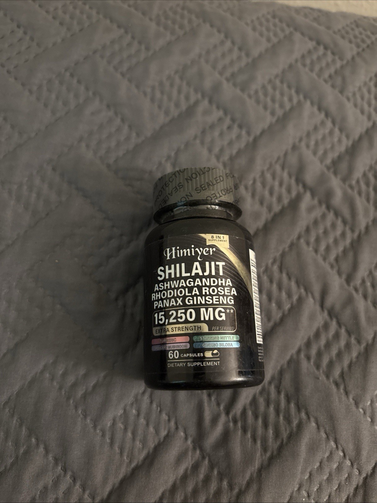 Extra Strength Shilajit Ashwagandha Rhodiola Panax 15,250mg 60 Caps Exp:3/9/2027