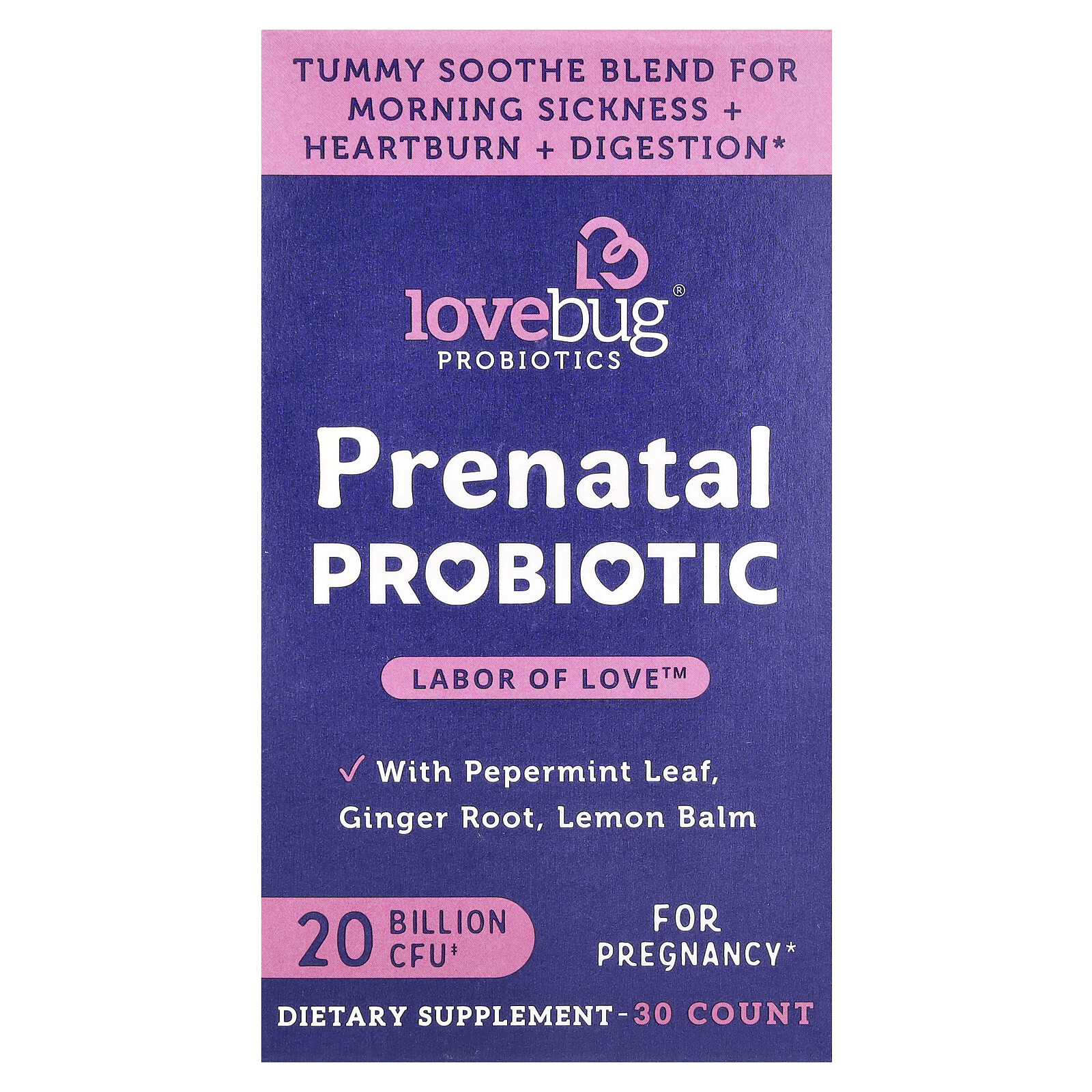 Prenatal Probiotic, 20 Billion CFU, 30 Count