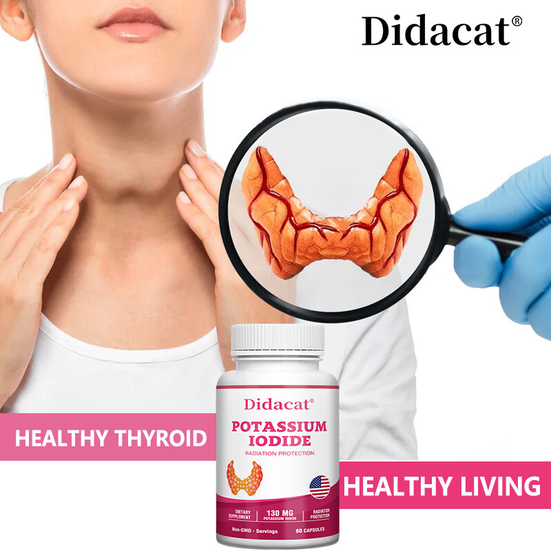 Advanced Iodine Supplement Supports Thyroid & Brain Health 60 Capsules