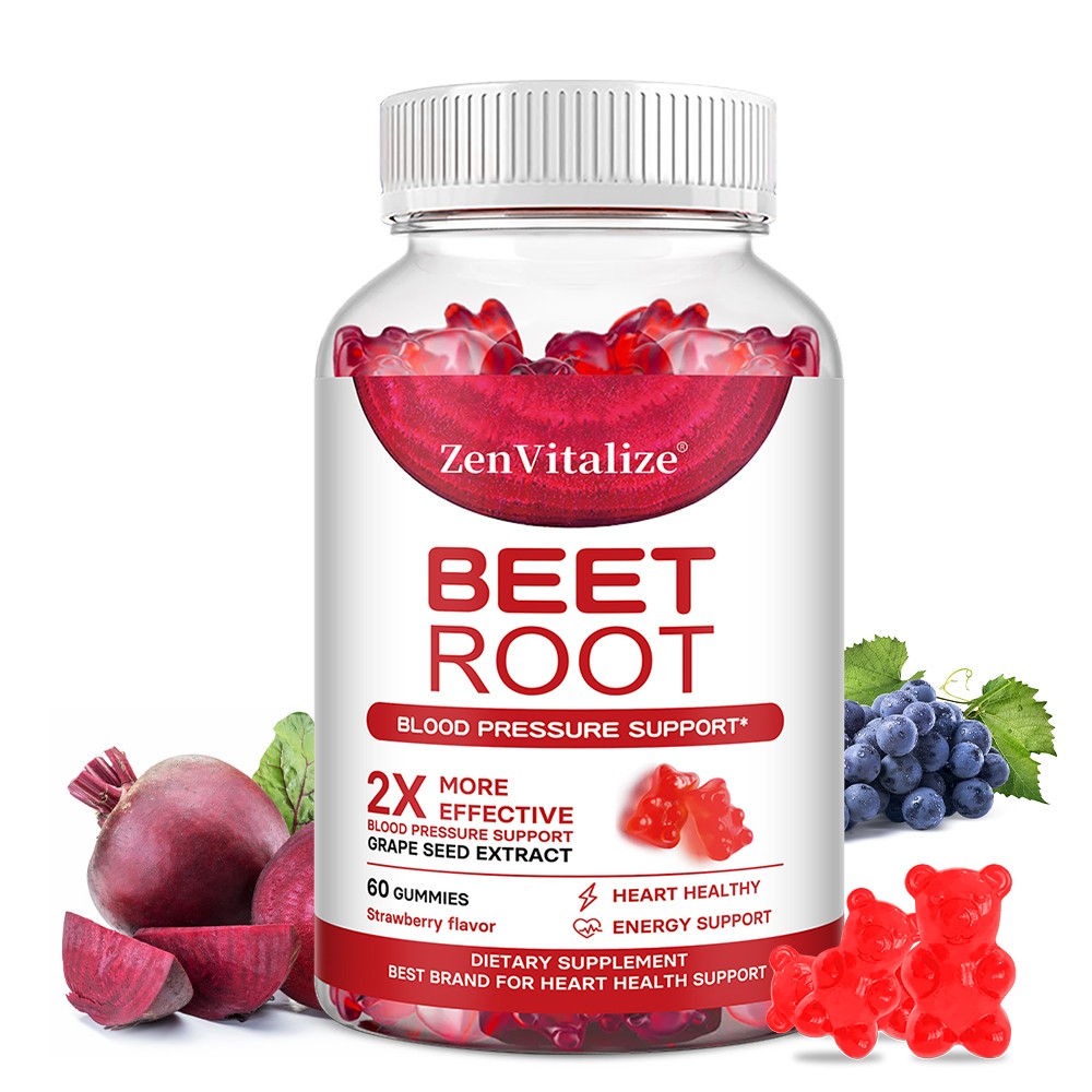 Beet Root Gummy 60 Pills Heart Health Boosts Circulation,Blood Pressure Support