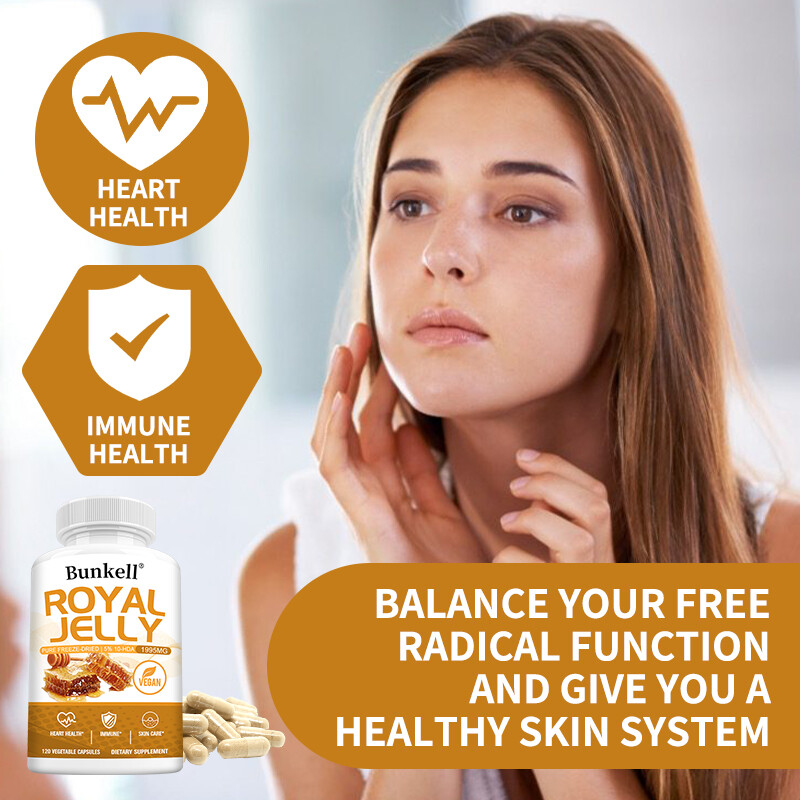 Royal Jelly Capsules | 1995mg | 30/60/120 count | Non-GMO and Gluten Free