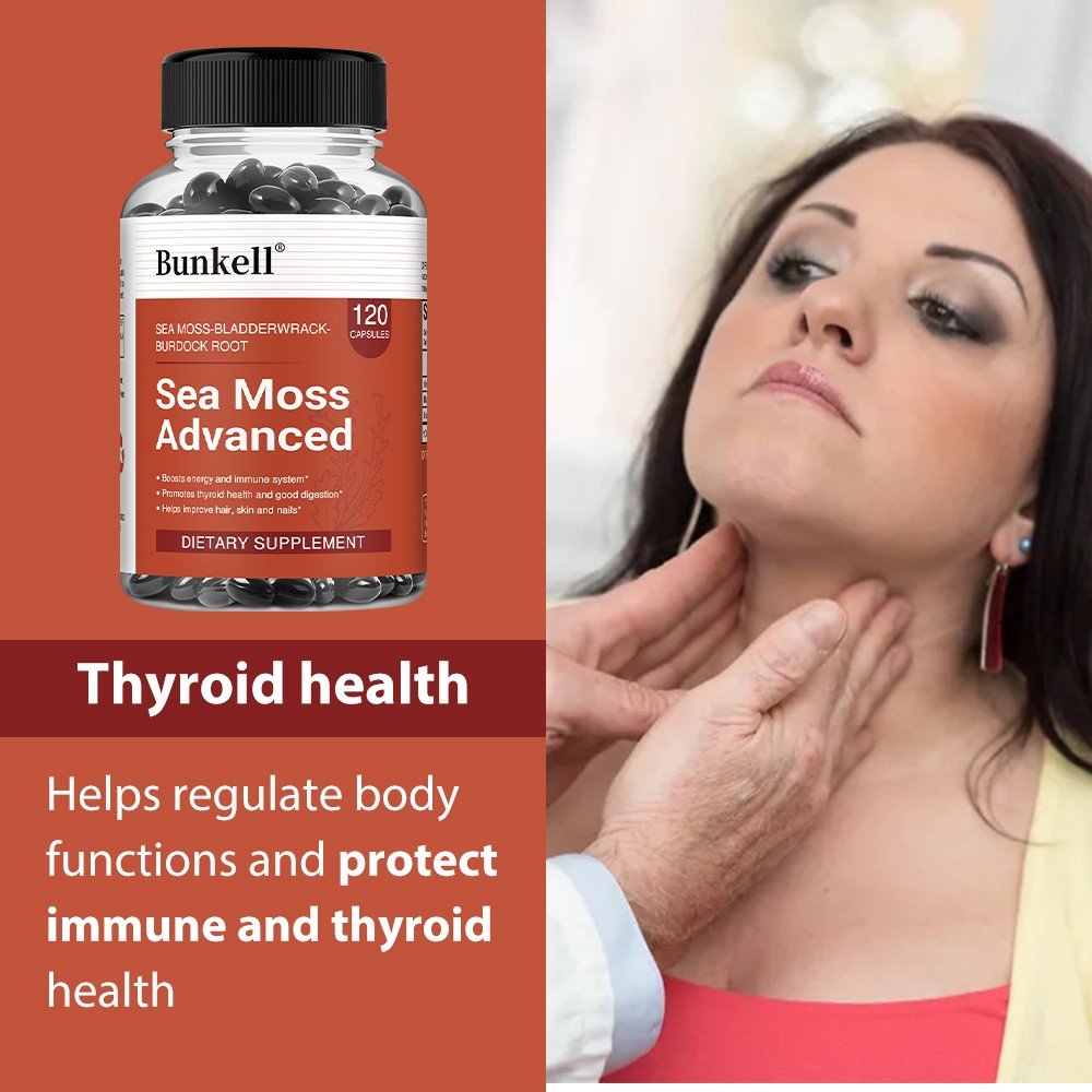 Sea Moss Complex Caps,Mineral Supplement for Thyroid,Gut Digestion,Immune 120 CT