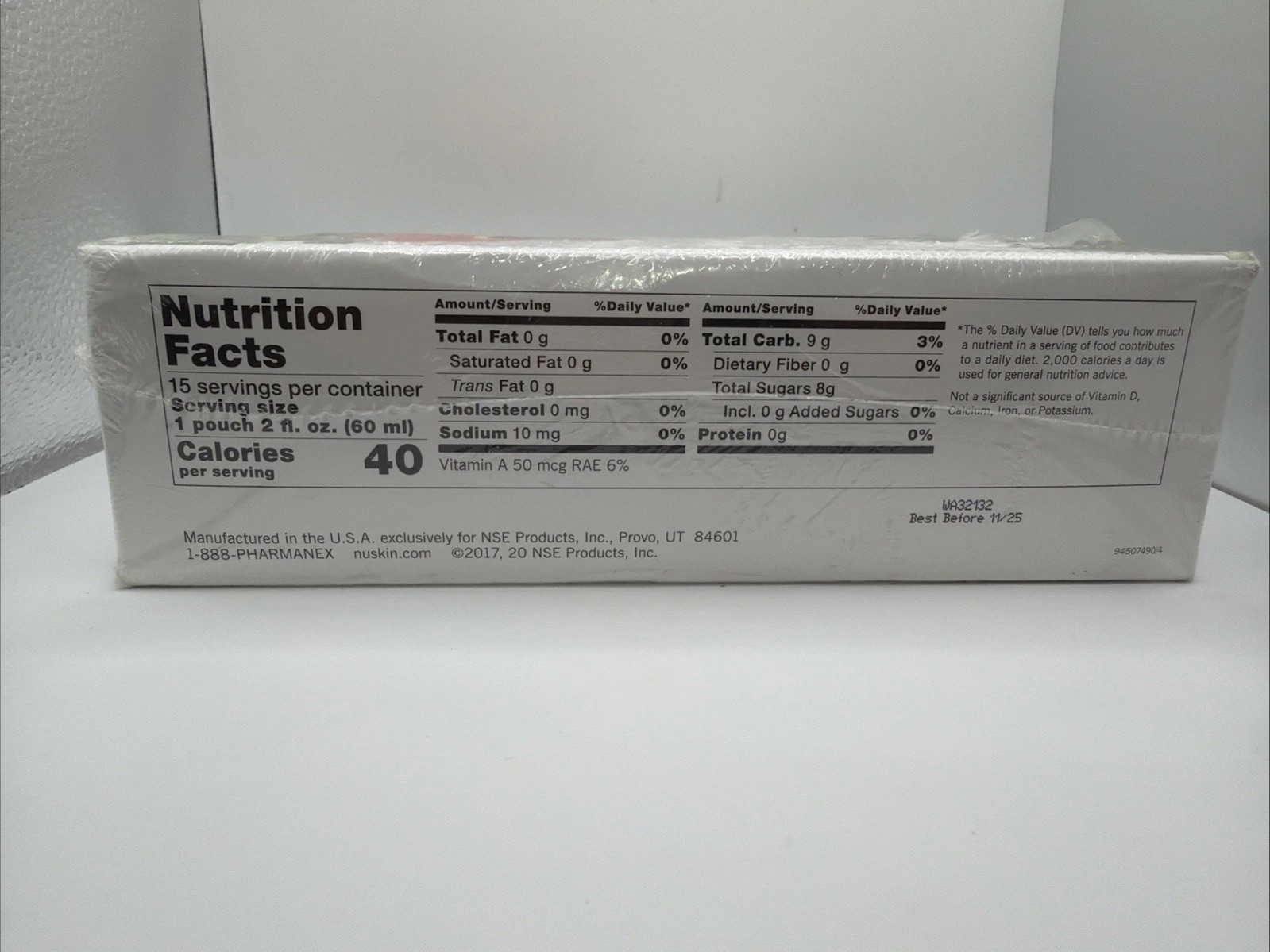 NuSkin Pharmanex G3. 15 2oz Packets. New. Sealed. BB 11/25.