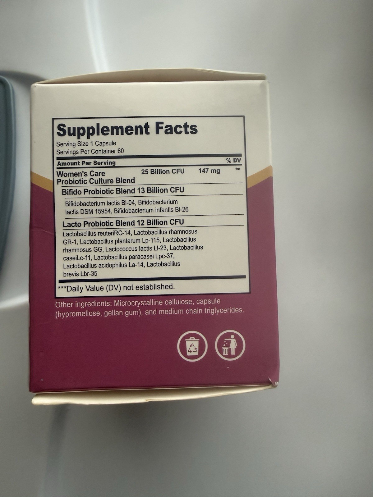 RenewLife Women’s Care Probiotic 90B CFU 60 Veg Capsules Non-GMO Exp 04/27