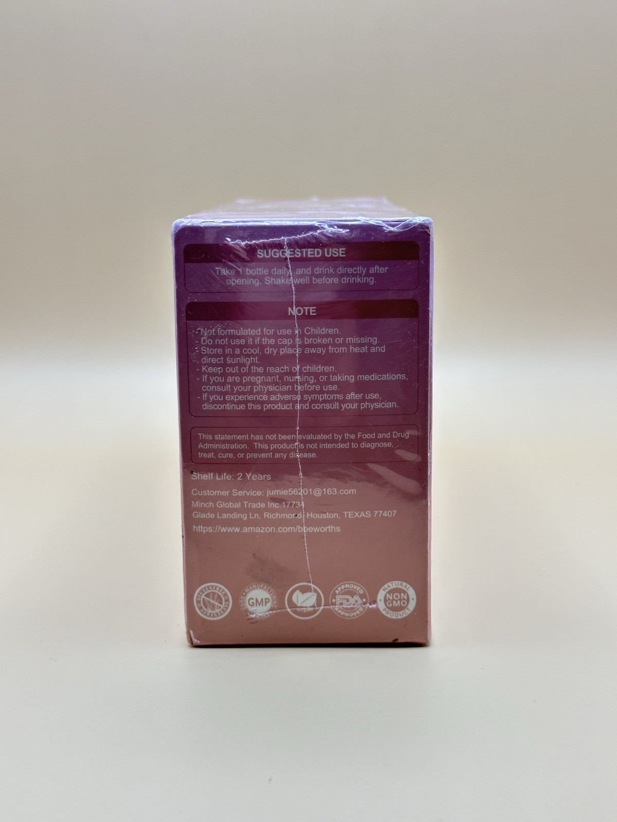 Beworths Collagen Marine Peptides Liquid Drink Blood Orange Zero Sugar 30ct 5/26
