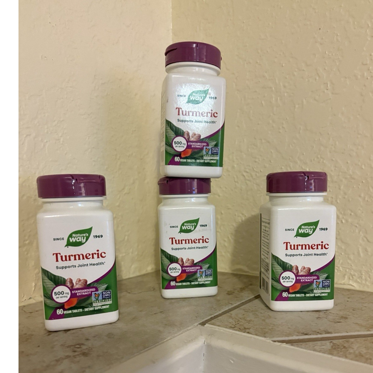 Nature’s Way Turmeric 500mg Standardized Extract 60 Tablets Vegan Non-GMO