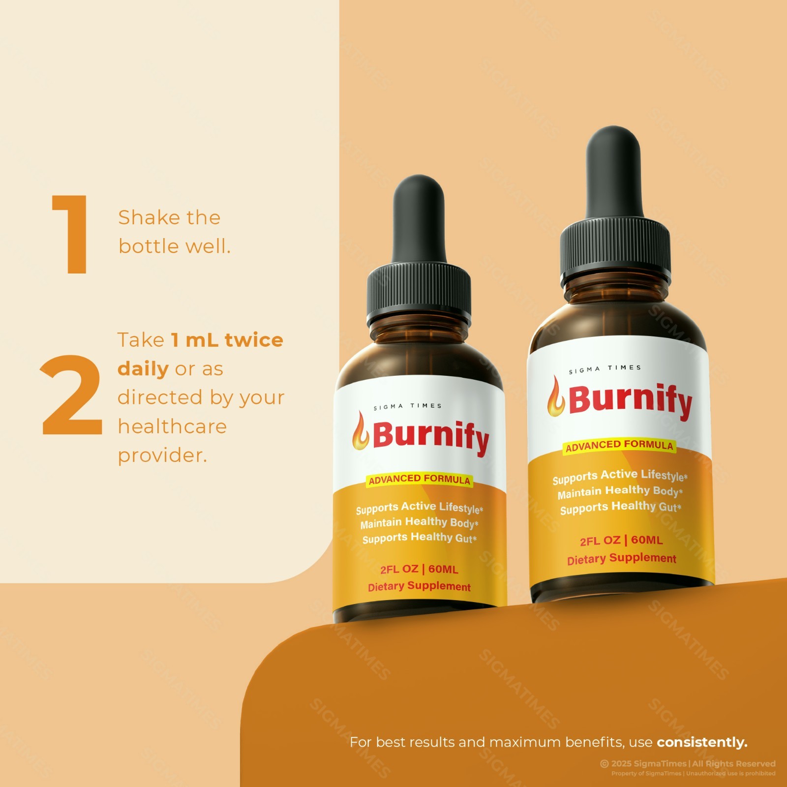 Burnify Drops – Metabolism, Energy & Weight Loss Support Supplement – 5 Pack