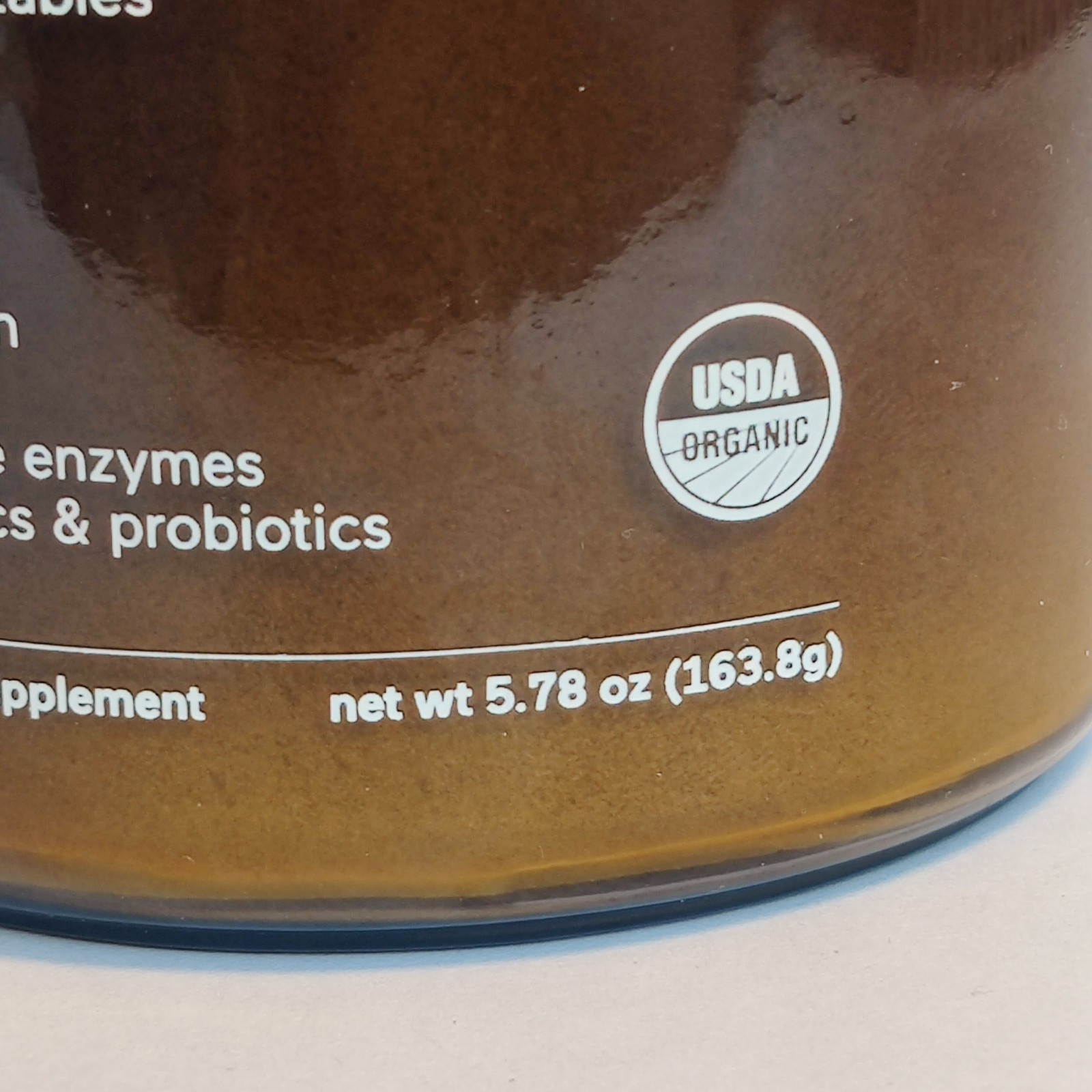 Mindbodygreen Organic Veggies+ Powder 5.78oz Sealed in Glass Jar NEW! Vegan