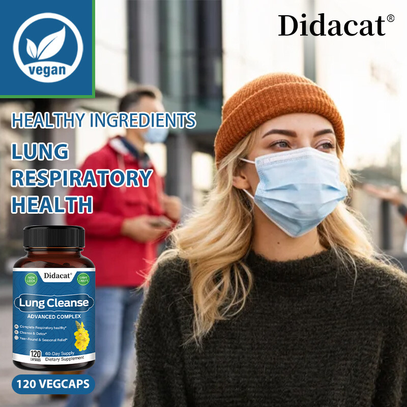 Mullein Leaf Capsules for Lung Cleansing & Detox, Herbal Dietary Supplement