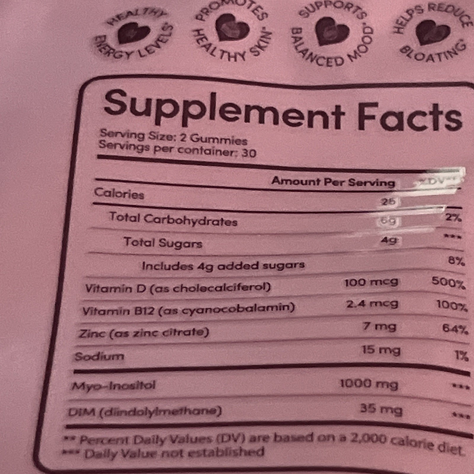 Sisters Nutrition Cysterhood Support Gummies 60 Count PCOS Relief Tropical Rosé