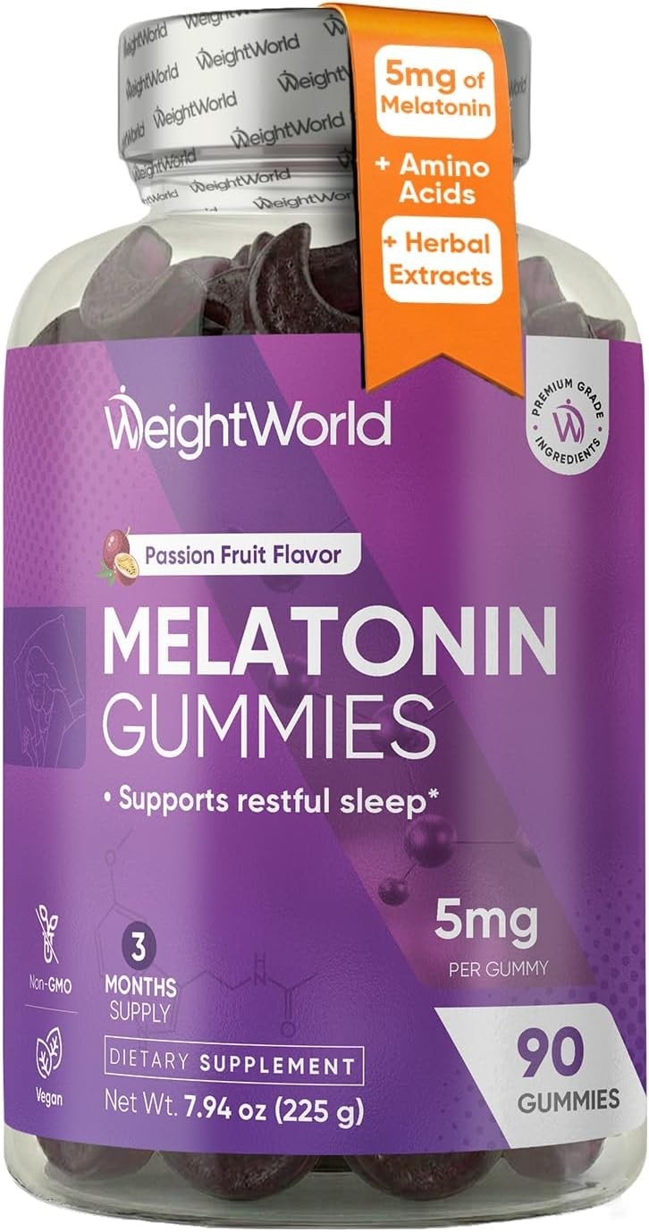 WeightWorld Melatonin 5mg Gummies 90 Count – Restful Sleep Support