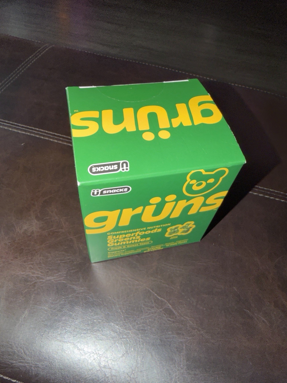 U Snacks grüns Superfoods Greens Gummies Vegan Gluten-Free Strawberry 60 Ct
