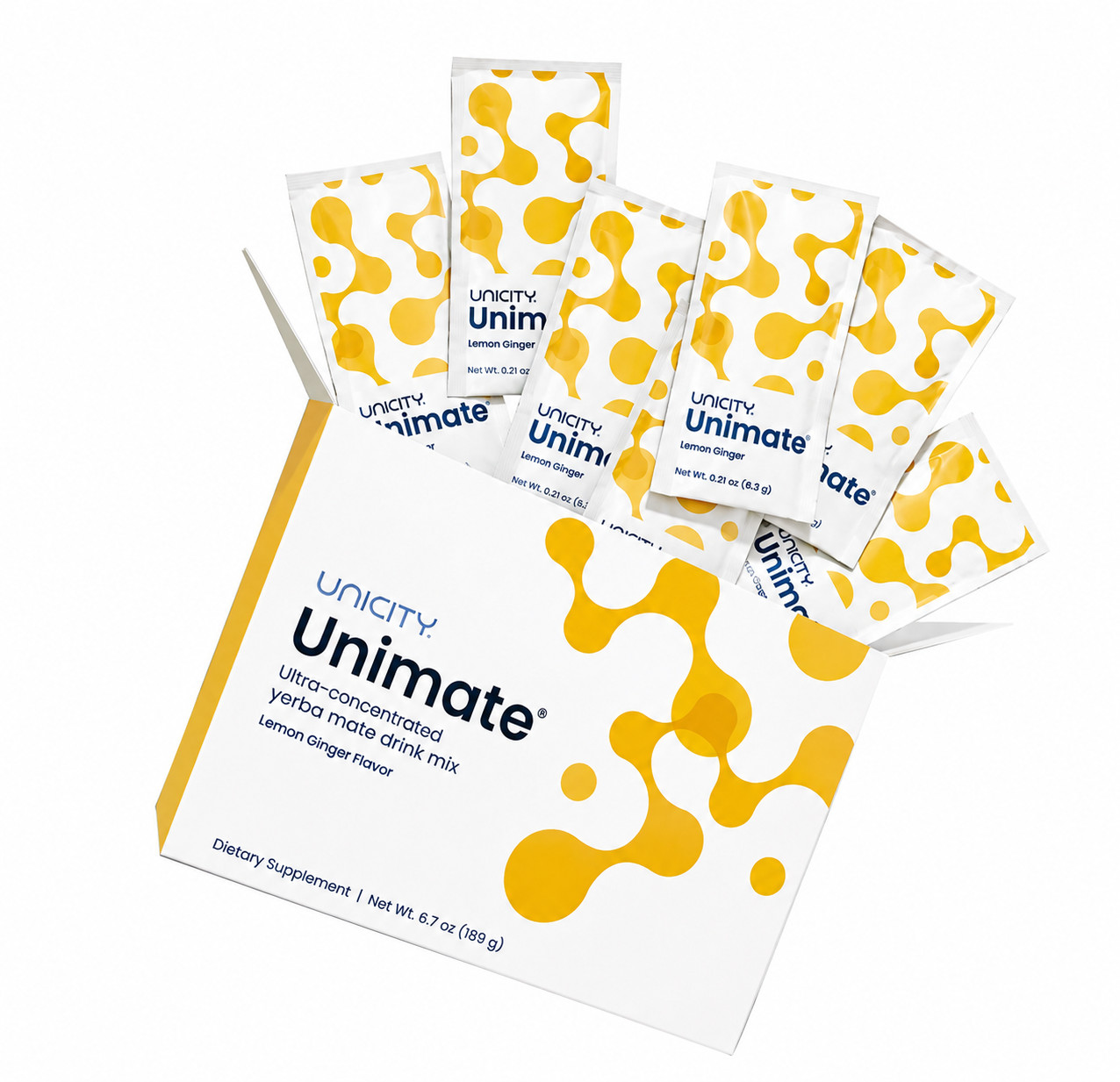 Fast Free Shipping Unicity Unimate Lemon Ginger 30 Stick Packs NEW