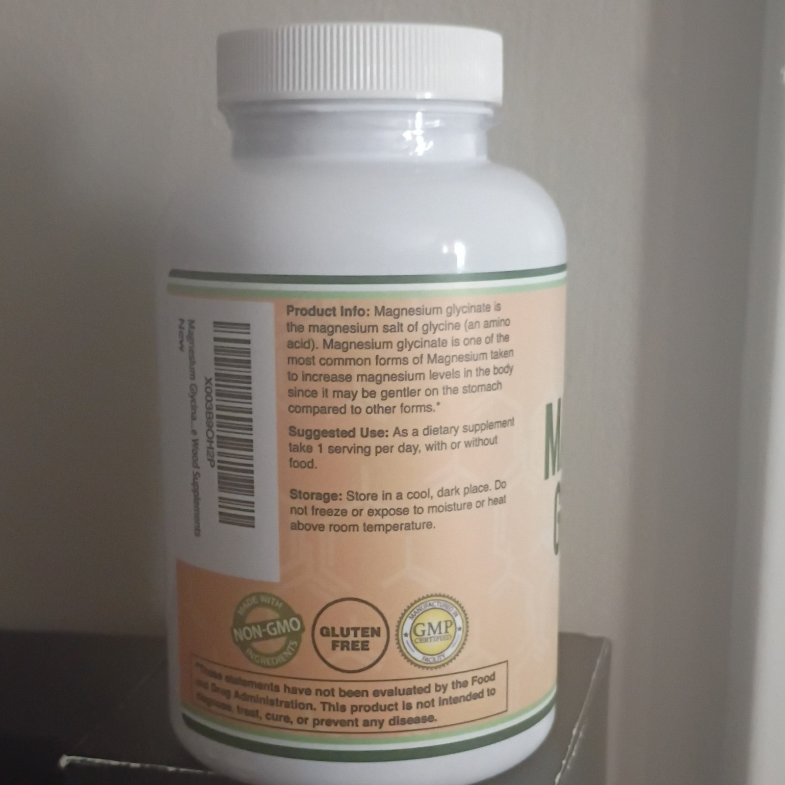 Double Wood Supplements Magnesium Glycinate 400mg 180 Capsules Non-GMO