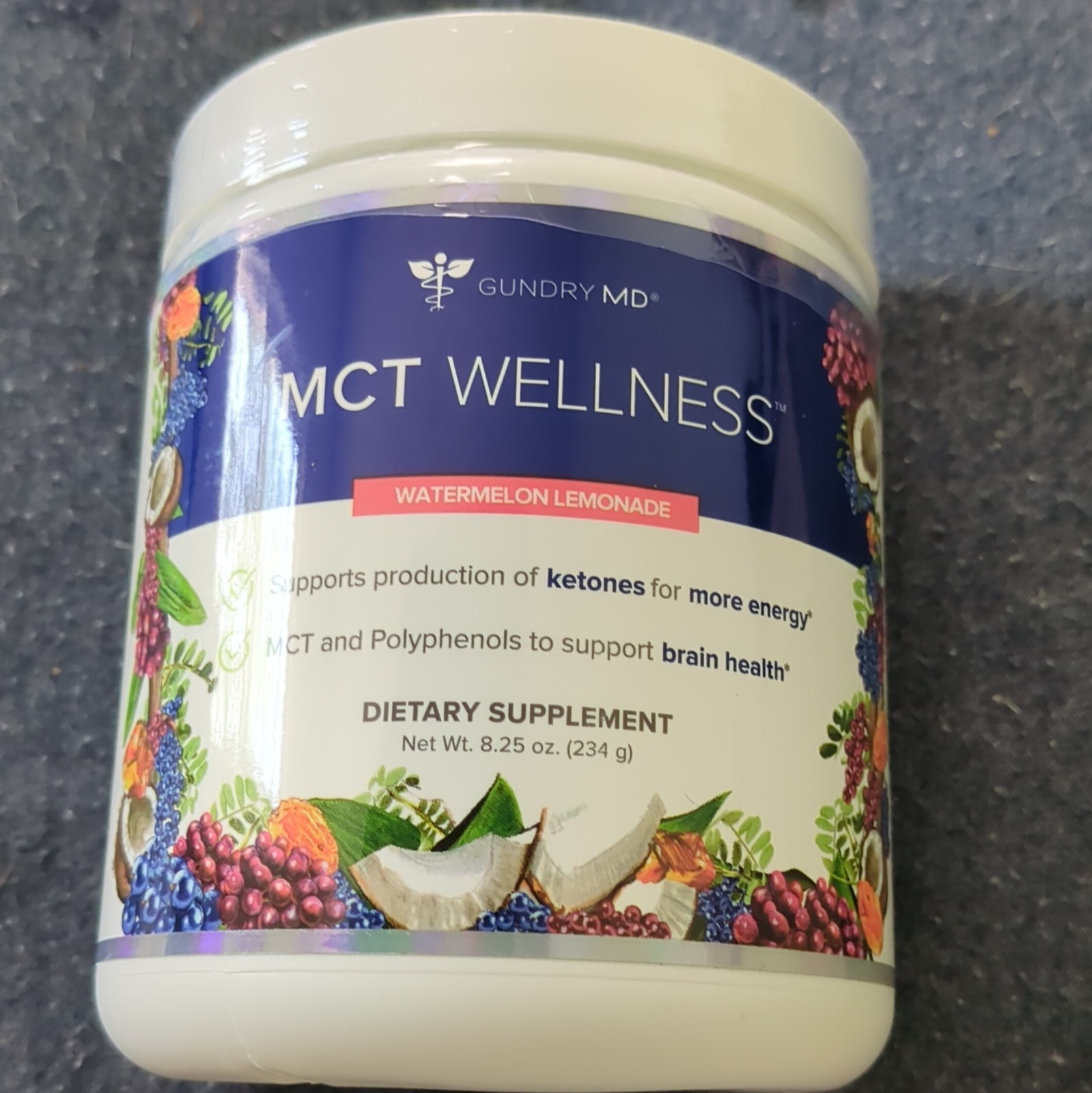 Gundry MD MCT Wellness Powder Watermelon Lemonade 8.25 oz (234 g)