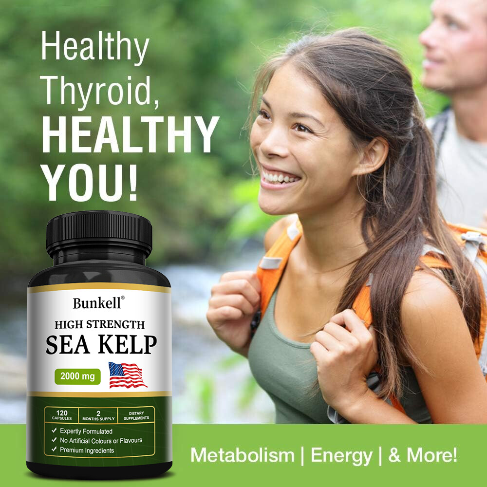 Sea Kelp 2000mg Thyroid Support Seaweed/30 to 120 Vegan Capsules