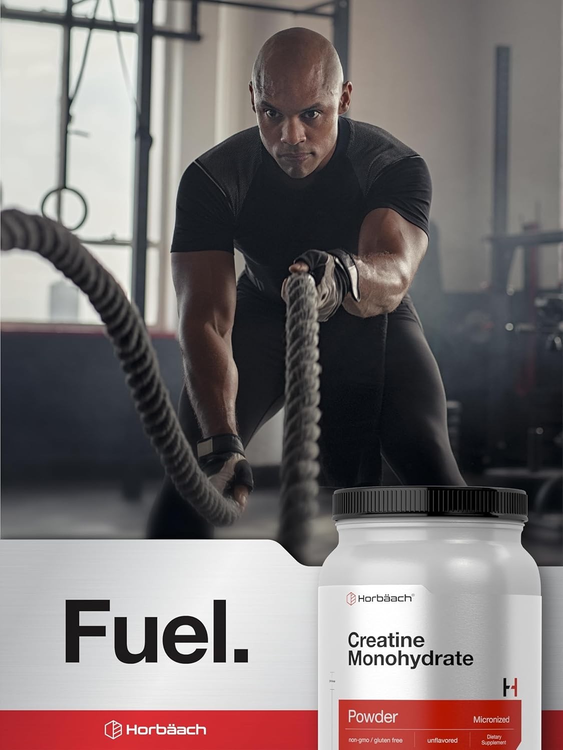 Creatine Monohydrate Powder | 2.2lbs | Purity Tested | Vegetarian | by Horbaach