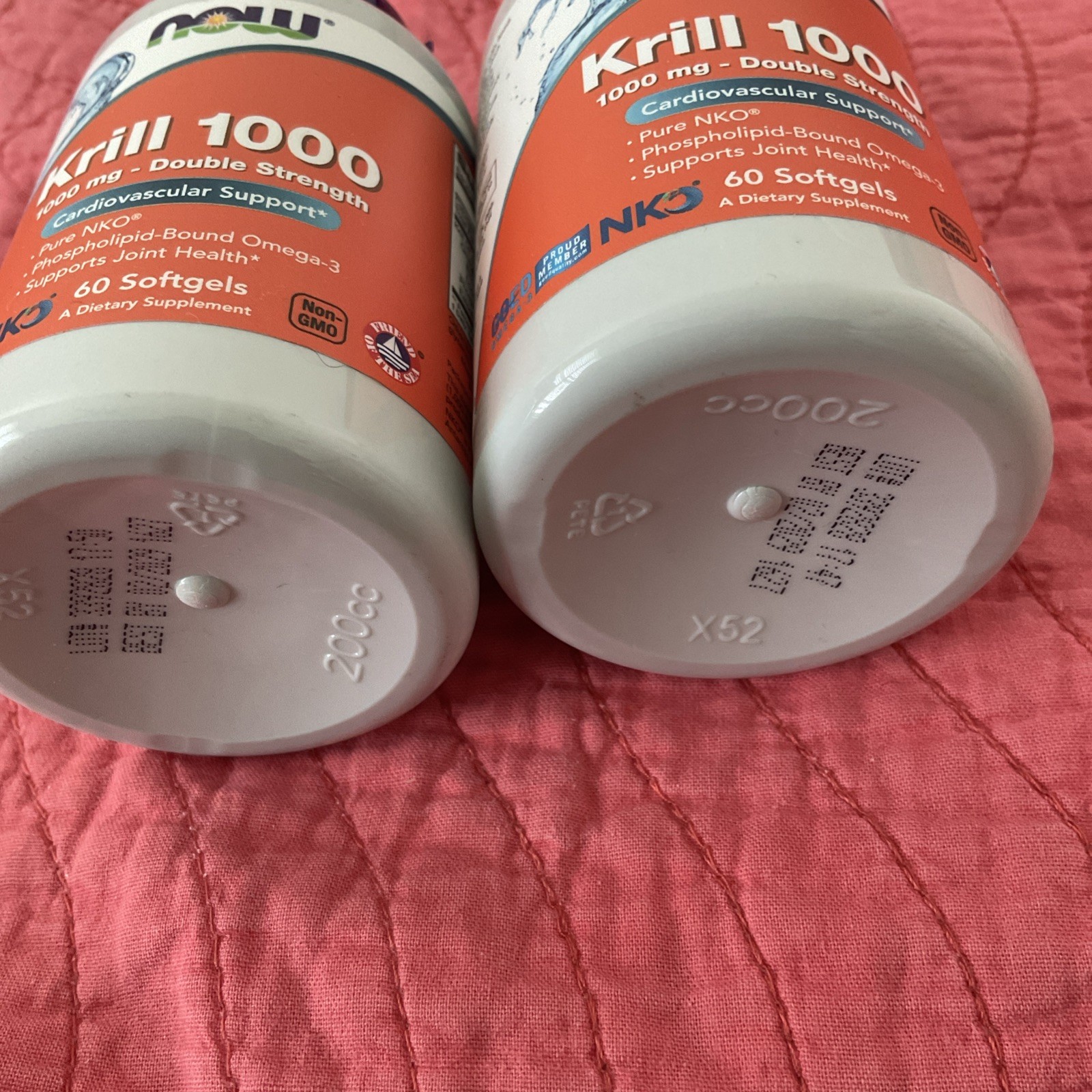(2PACK) Now Foods Krill 1000-Cardio Support- 2x Strength 1000mg 120 02/29