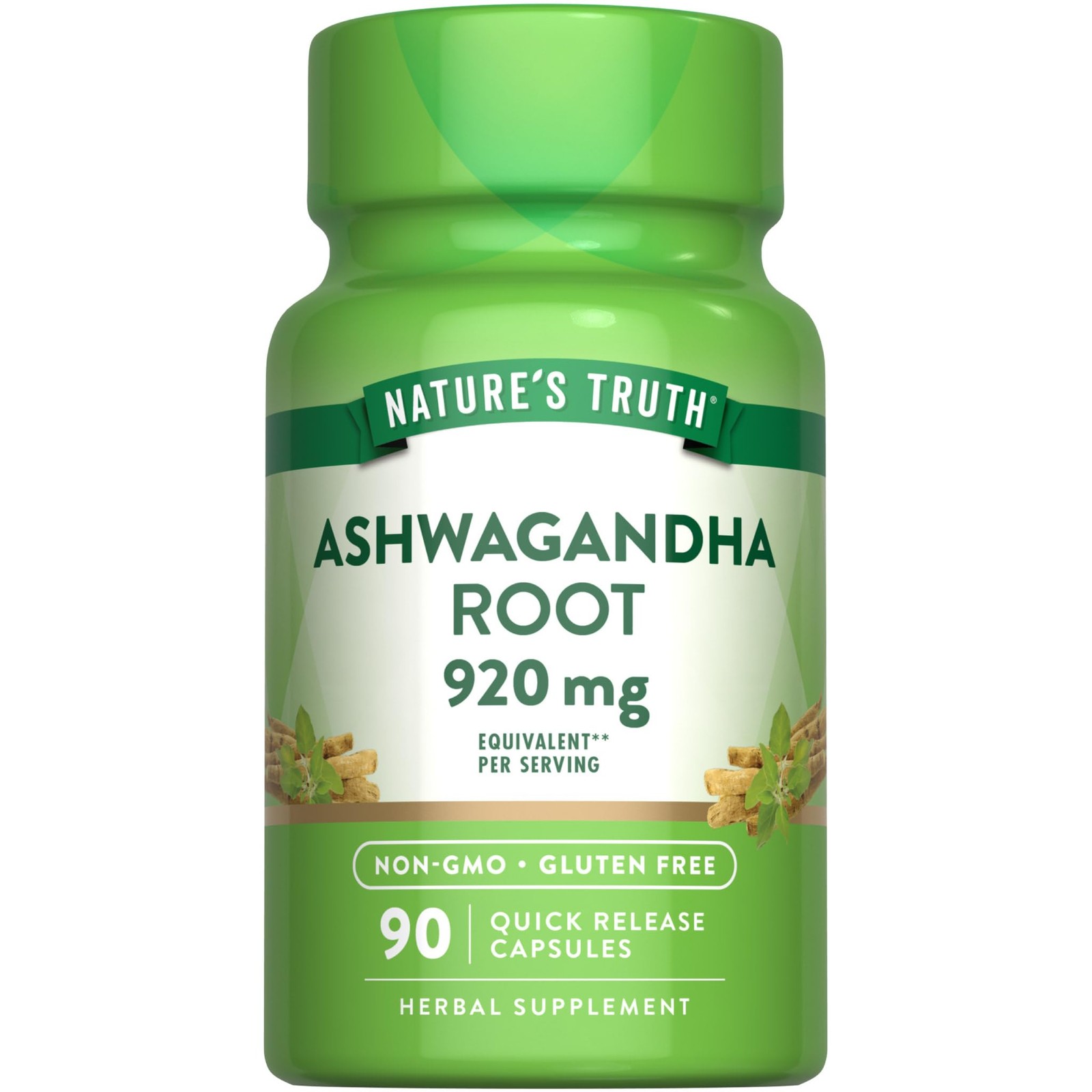Nature’s Truth Ashwagandha Capsules | Herbal Supplement 90 Count (Pack of 1)