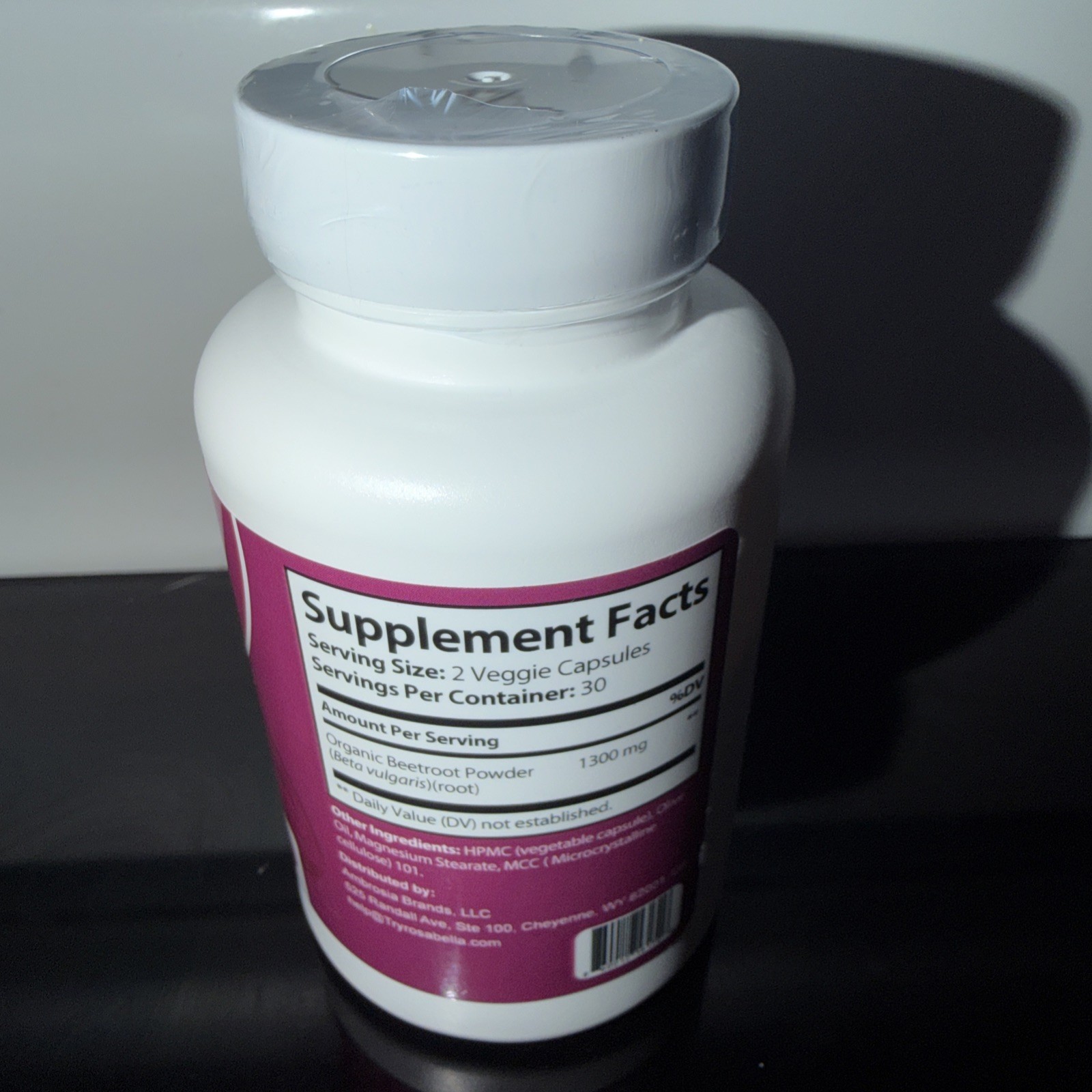 Rosabella Organic Beetroot 1300mg 60 Veggie Capsules Dietary Supplement
