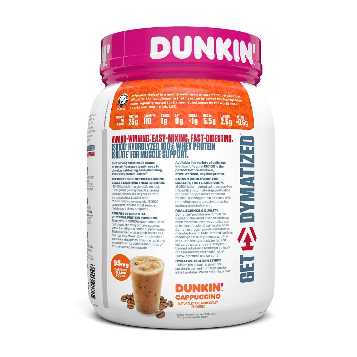 ISO100® Whey Protein Isolate – Dunkin’™ Cappuccino (20 Servings)