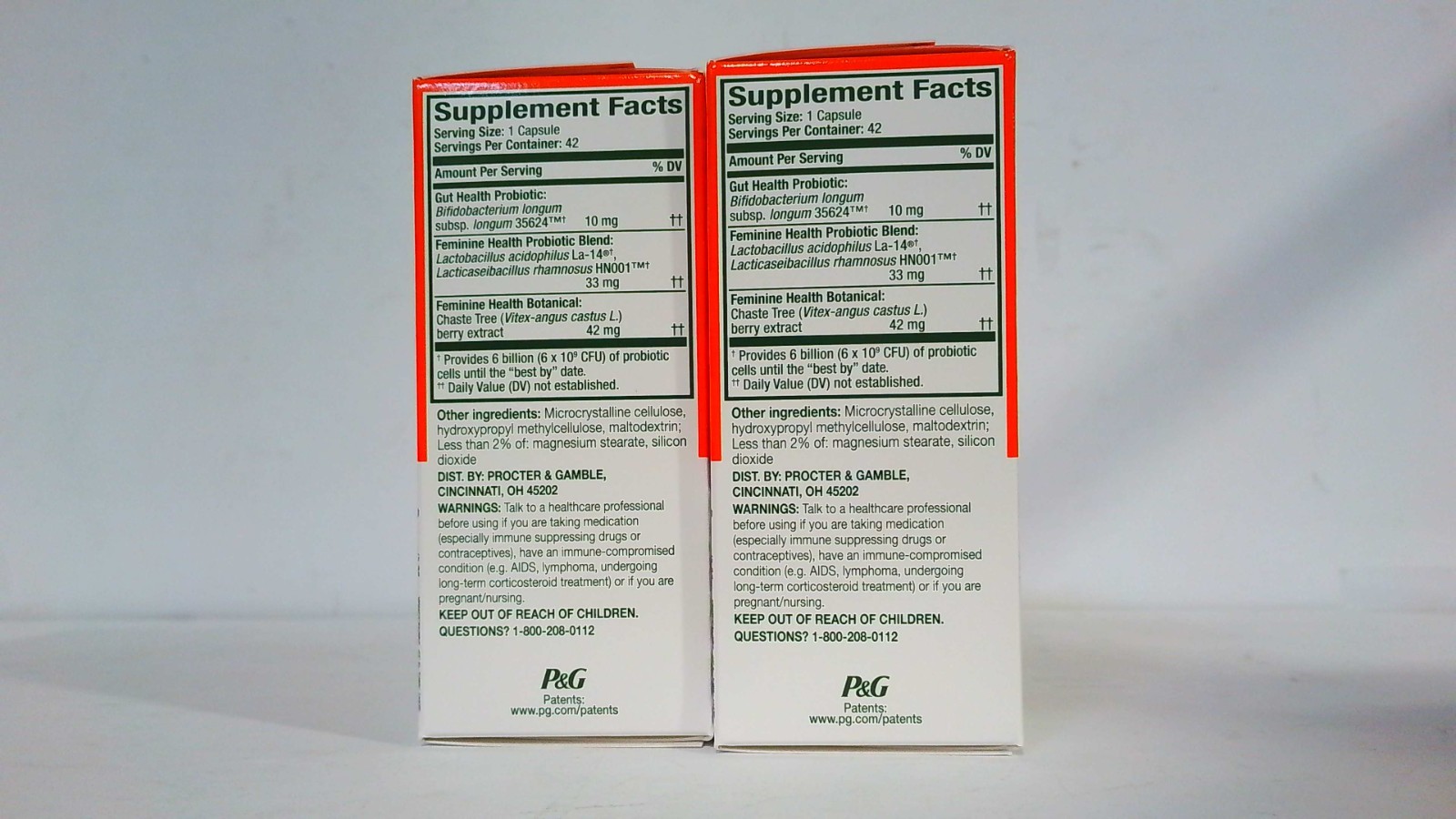 Lot of 2 Align Probiotic Women’s Dual Action Supplement 42 Capsules Exp 09/2026