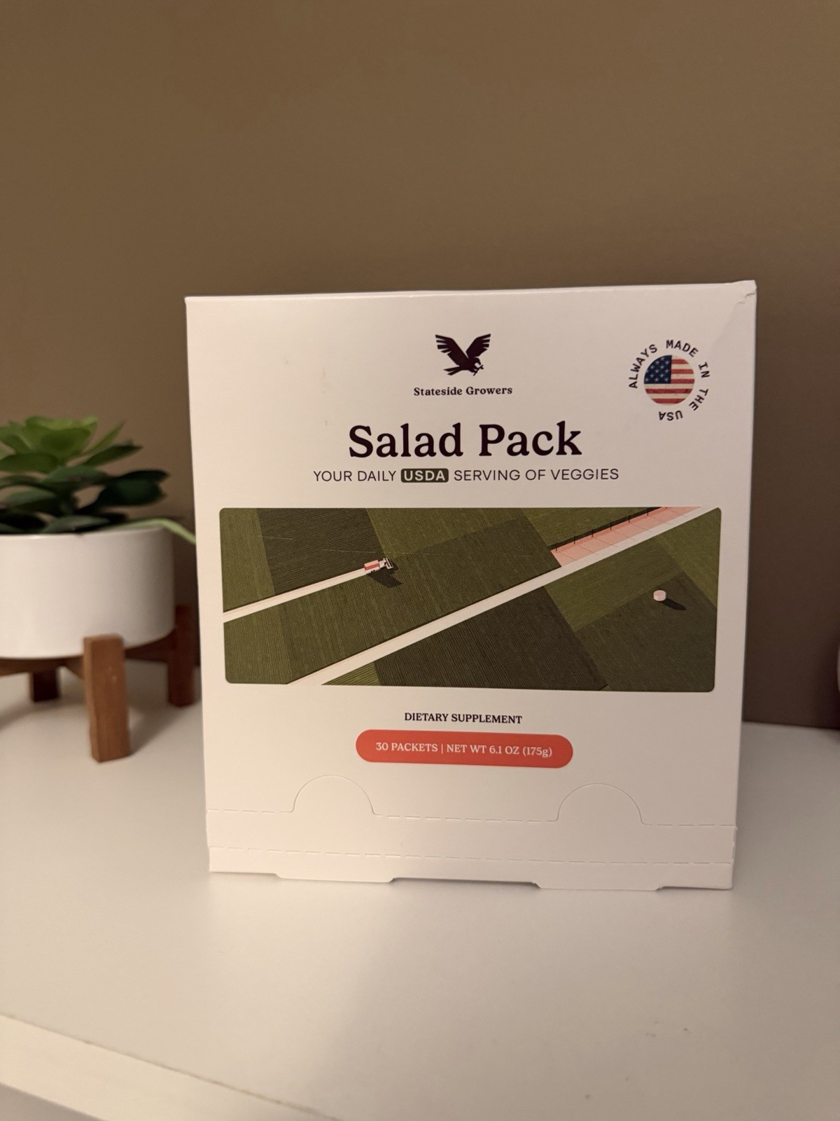 Stateside Growers Salad Pack 240 Capsules w/ Kale, Spinach, Broccoli, Gluten-Fr…