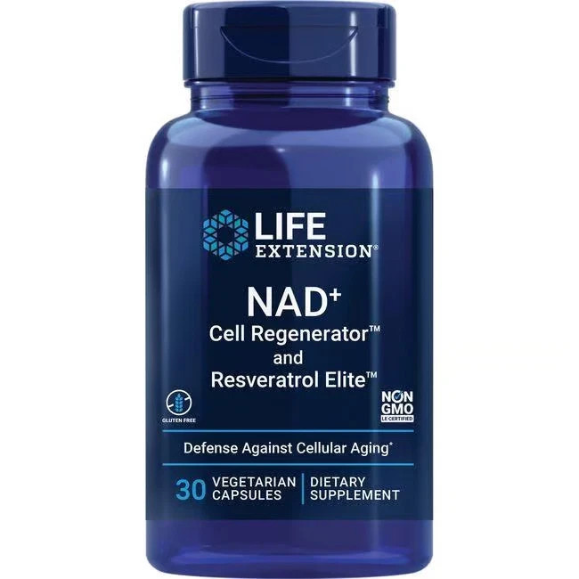 Life Extension Nad+ Cell Regenerator and Resveratrol Elite, GF, 30 Veg Caps