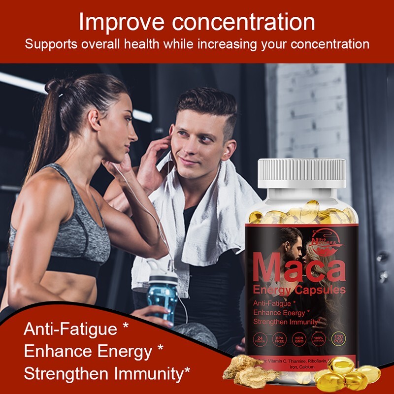 Organic Maca Root Capsules | 120 Pills | Peruvian Maca Extract for Men&Women