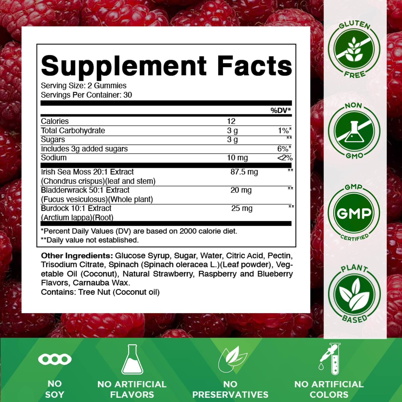 3 Pack Vitamatic Irish Sea Moss Gummies – 3000 mg – 60 Vegan Gummies