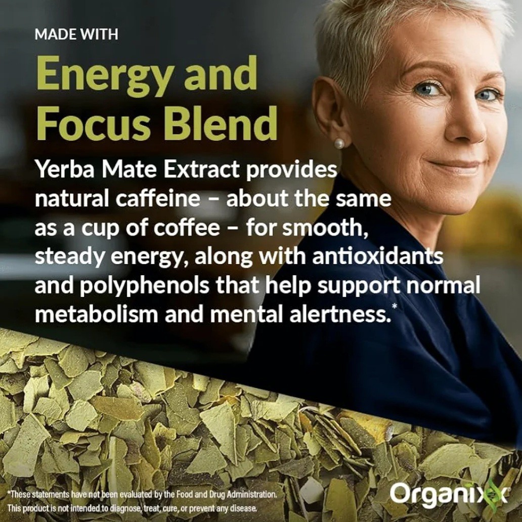 Organixx Clean Sourced Yerba Complex Superblend Powder Drink Mix Pre & Probiotic