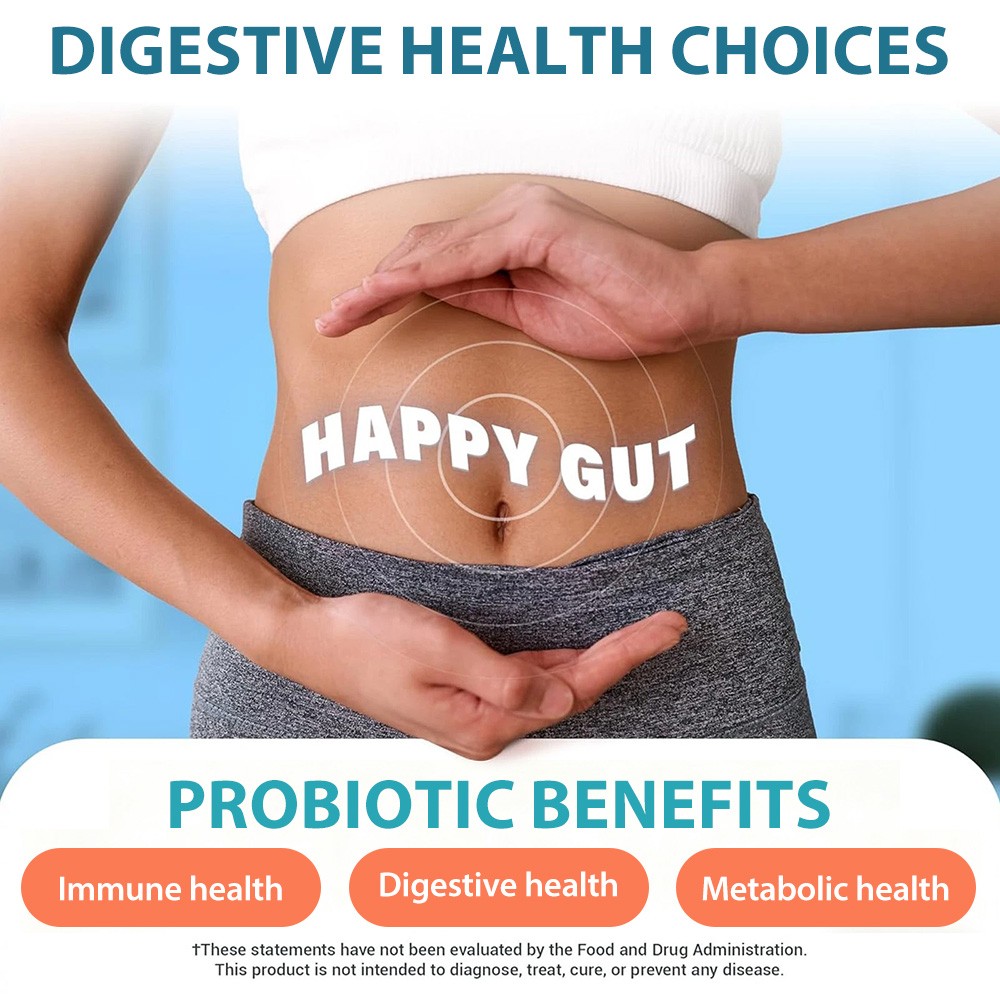 Probiotics 120 Billion CFUs 18 Strains 3 Prebiotics Digestive Enzymes For Unisex