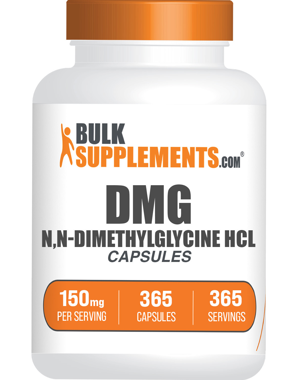 N,N-Dimethyl Glycine HCl (DMG HCl) Capsules – 150mg per Serving – 365 Capsules