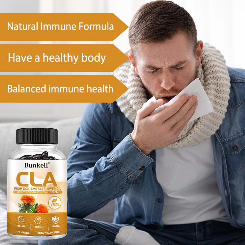 CLA 1000mg Max Potency CLA Safflower Oil Weight Supplement Immune Muscle Support