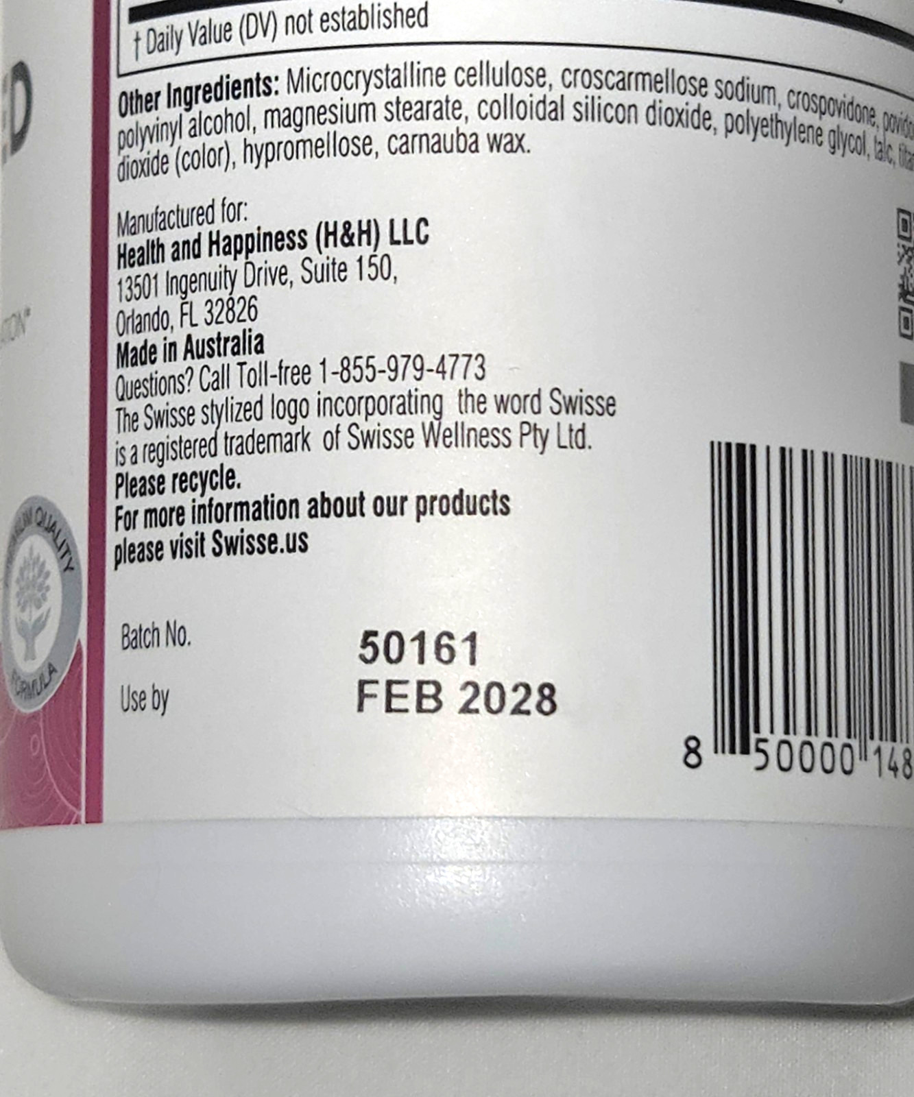 Swisse Grape Seed Extract Grapeseed Antioxidant Supplement w/ Vitamin C 300 CT