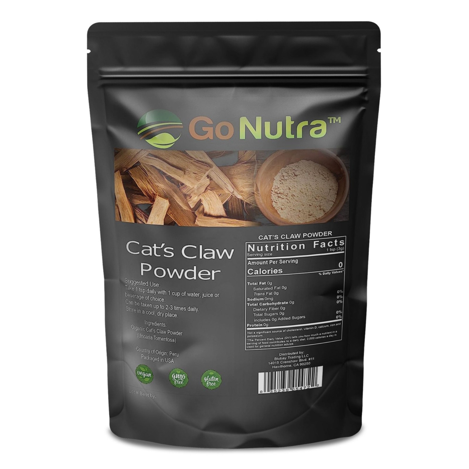 Cat’s Claw Powder 1 lb From Peru Pure Cats Claw Supplement Uncaria Tomentosa