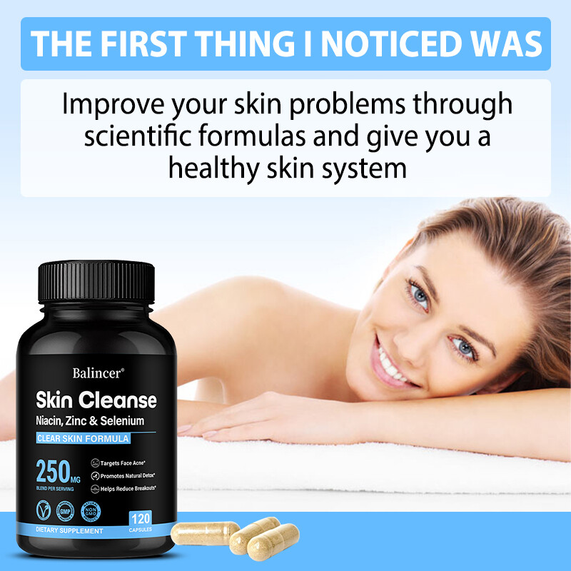 Skin Cleanse Improve Dull Skin Balance Skin Health Balance Hormones 30-120 Caps