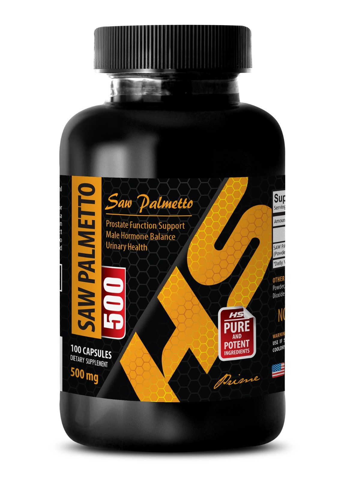 SAW PALMETTO 500MG – saw palmetto extract – 1 Bottle 100 Capsules